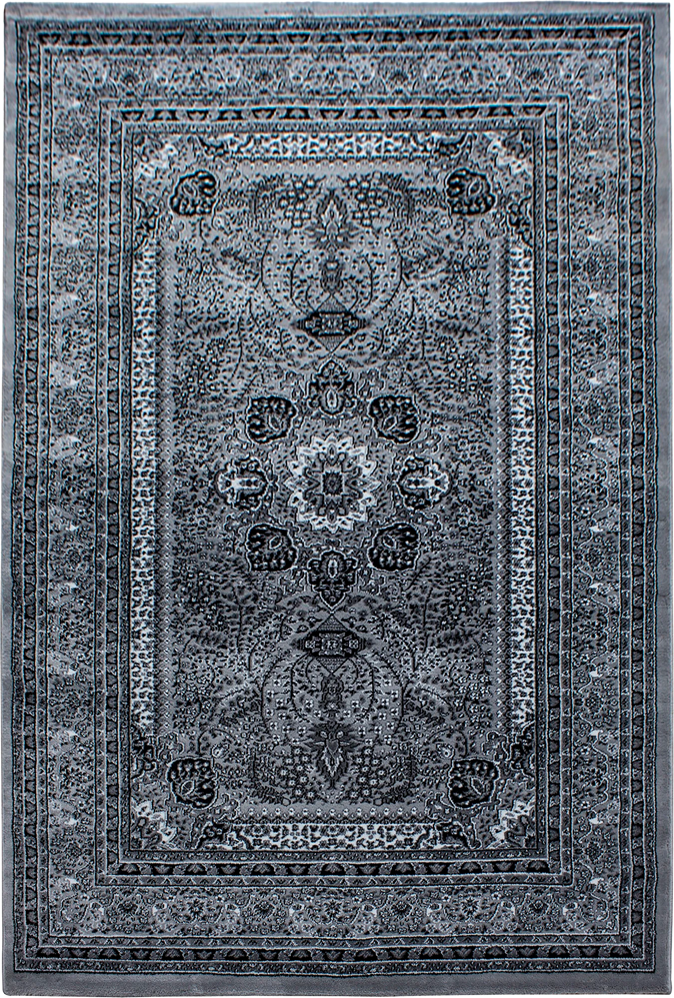 Oriental Contemporary Area Rug | Gray