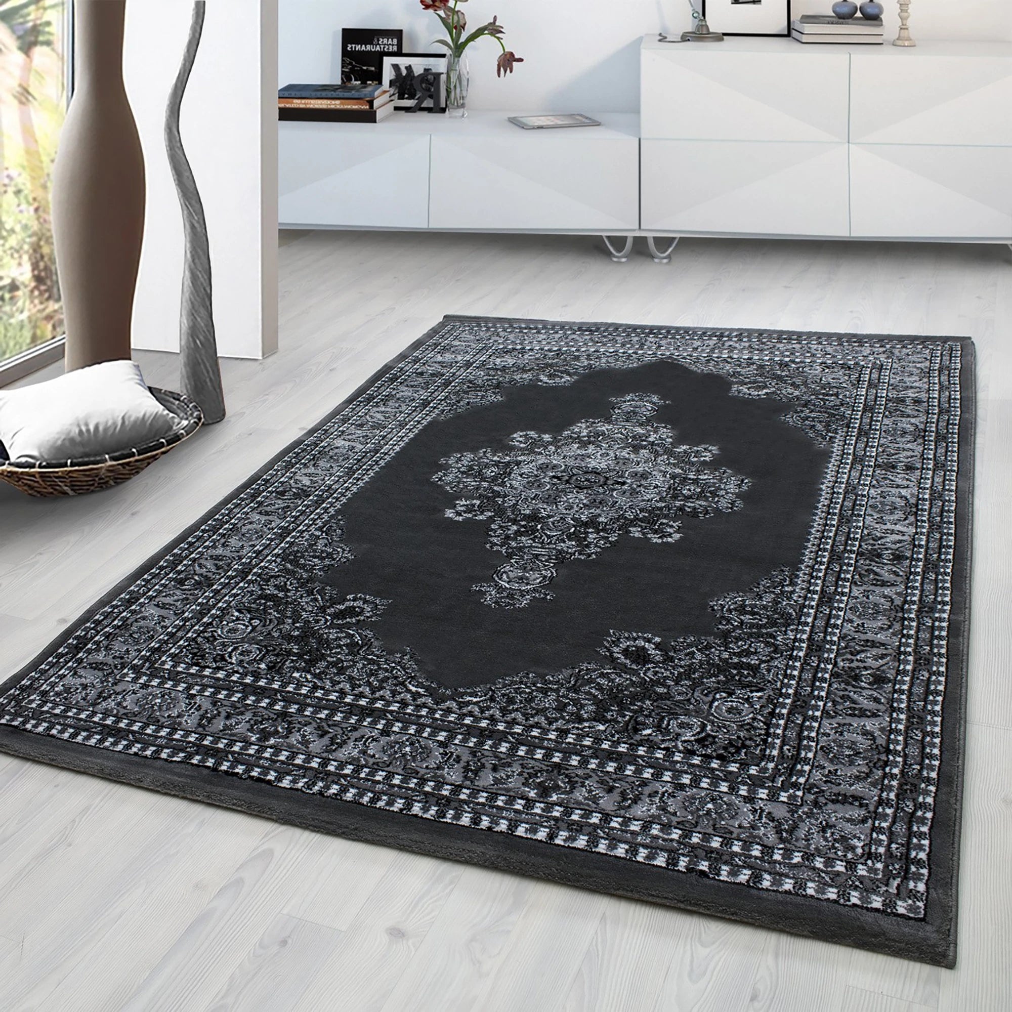 Oriental Refined Decor Rug | Gray