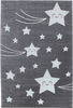Sweet Star Face Children's Accent Carpet | Gray 