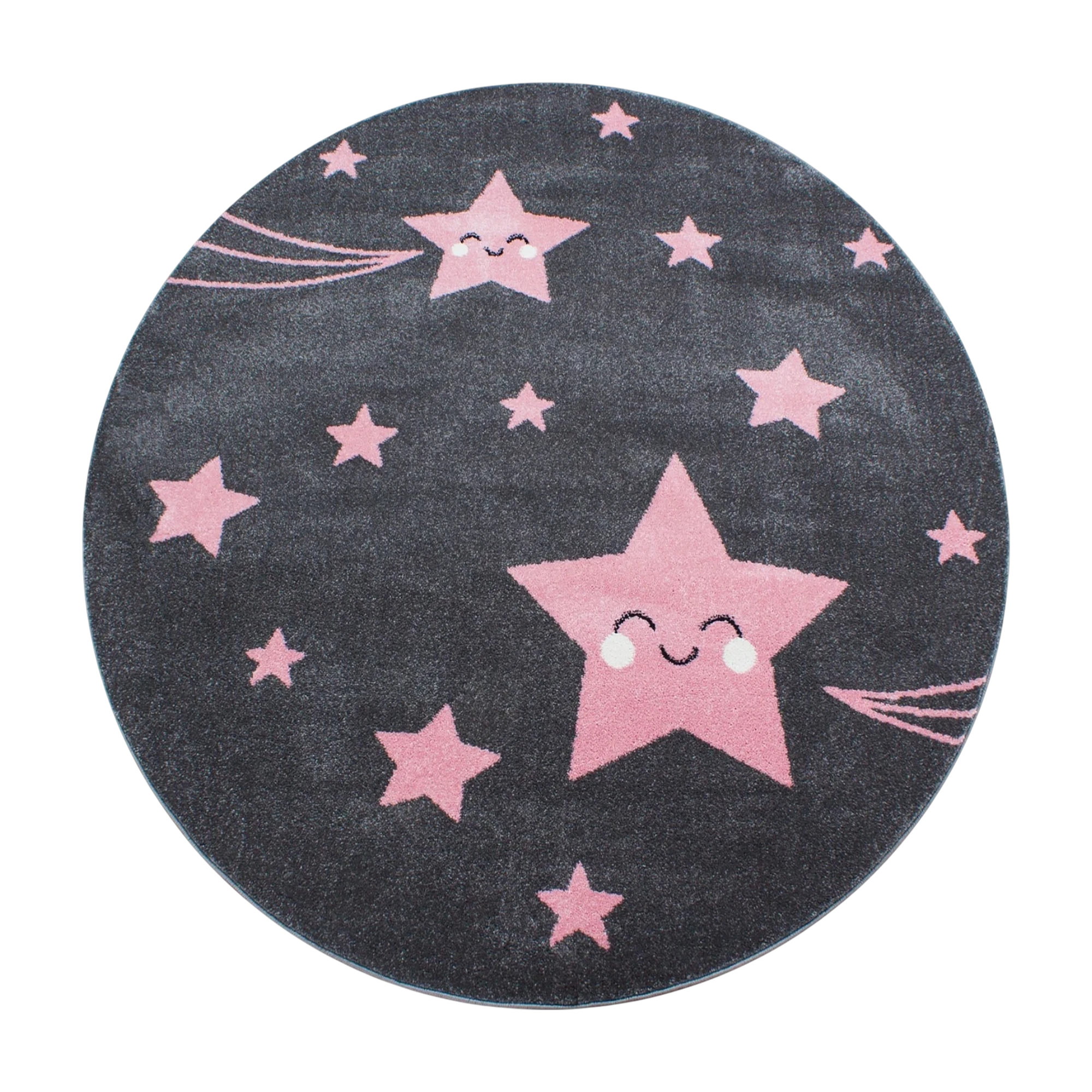 Sweet Star Face Children's Accent Carpet | Pink