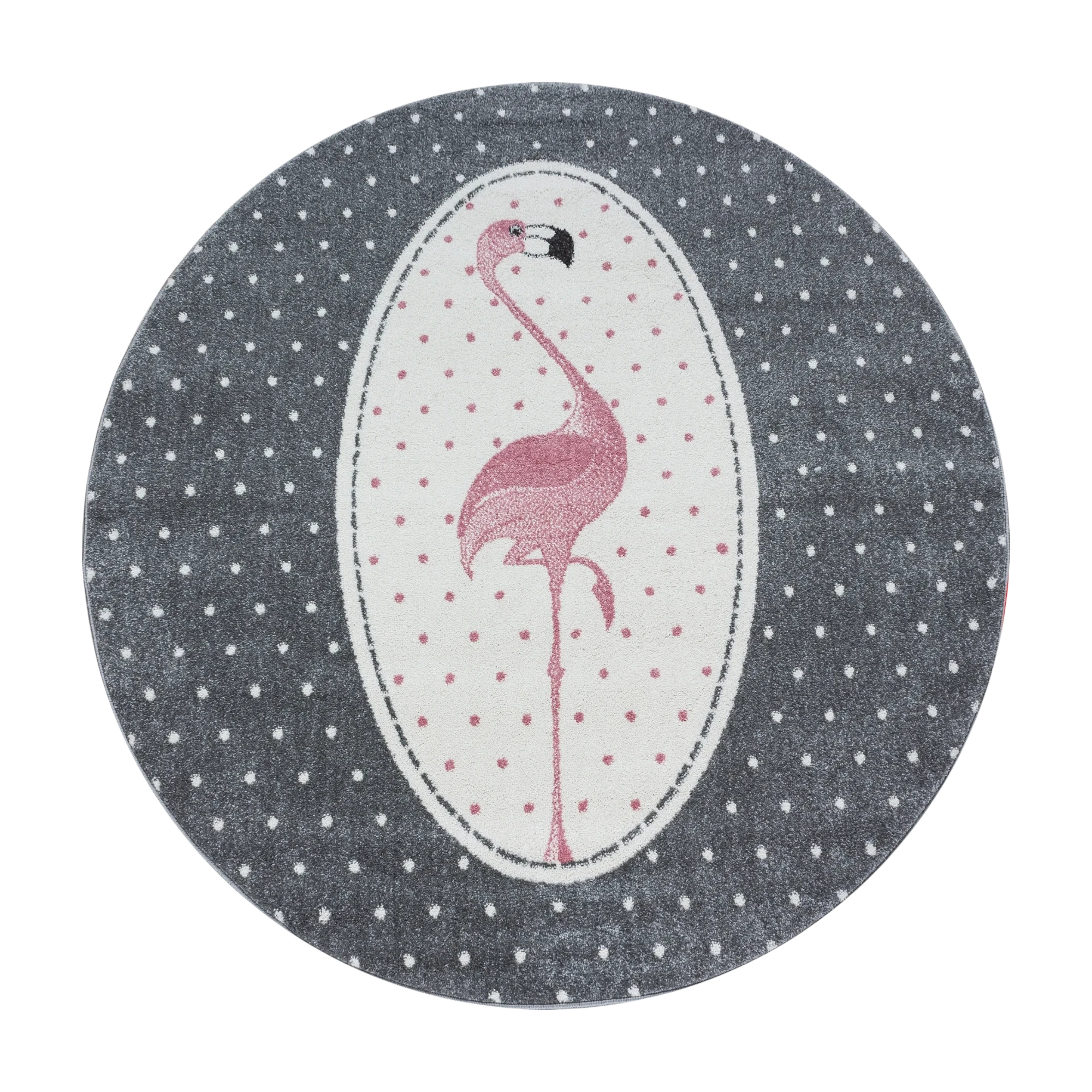 Elegant Flamingo Star Border Kids  Rug | Pink