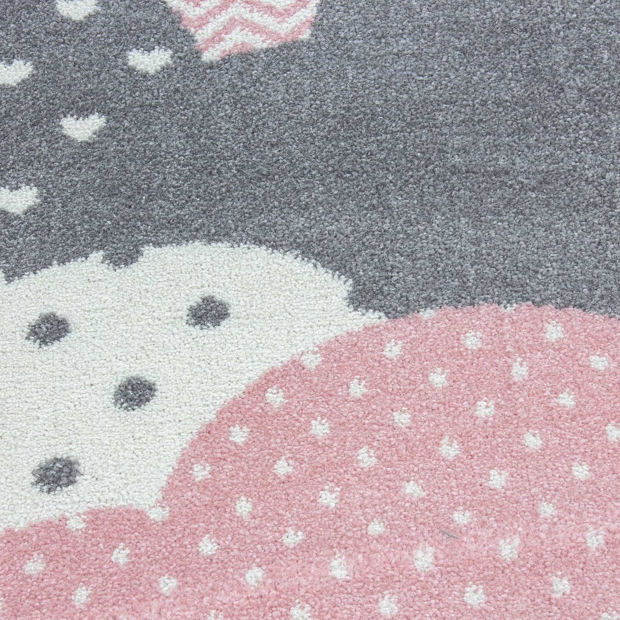 Nursery Rug with Patterned Clouds | Pink