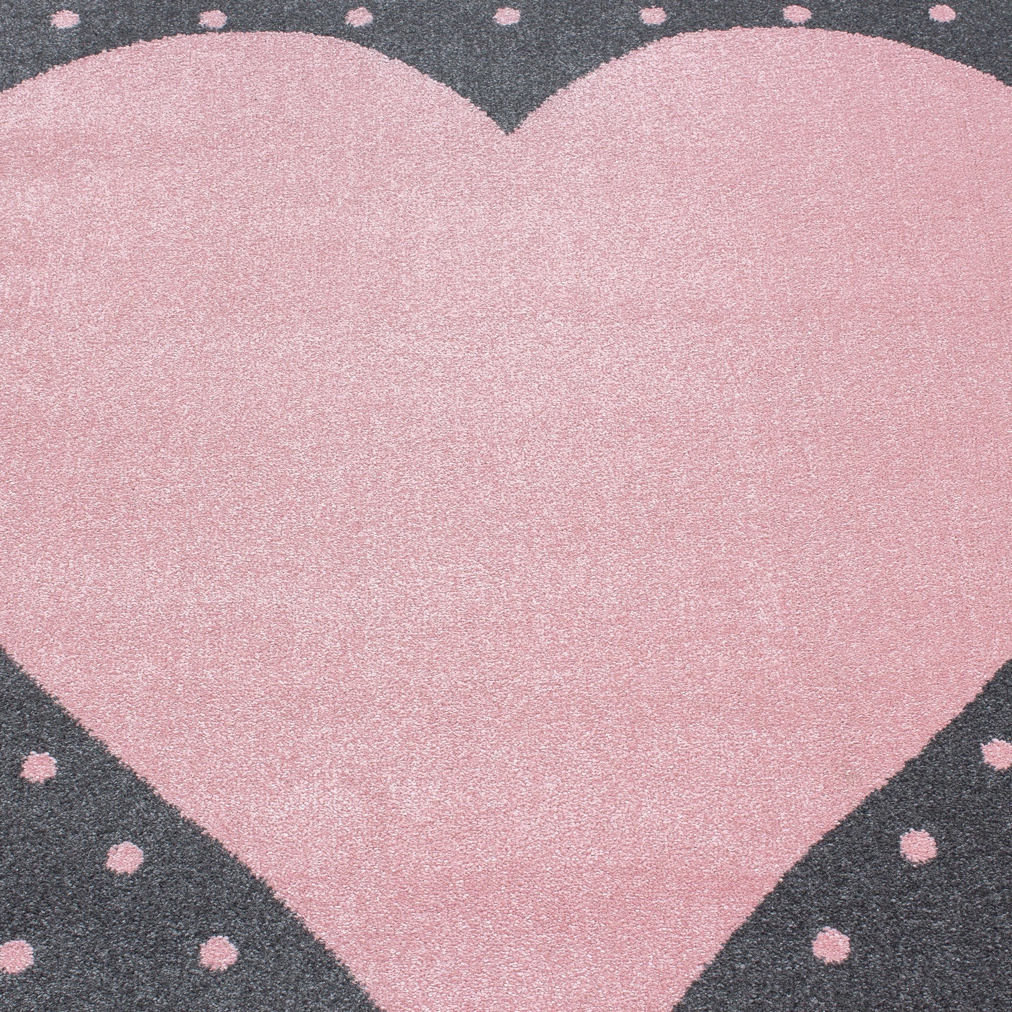 Heart Patterned Kids Rug | Pink