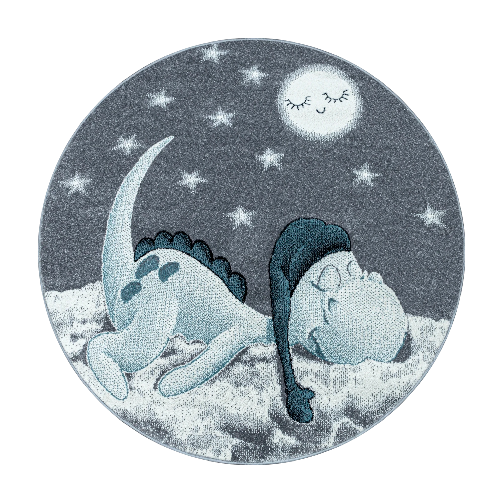Good Night Dinosaur Rug | Blue