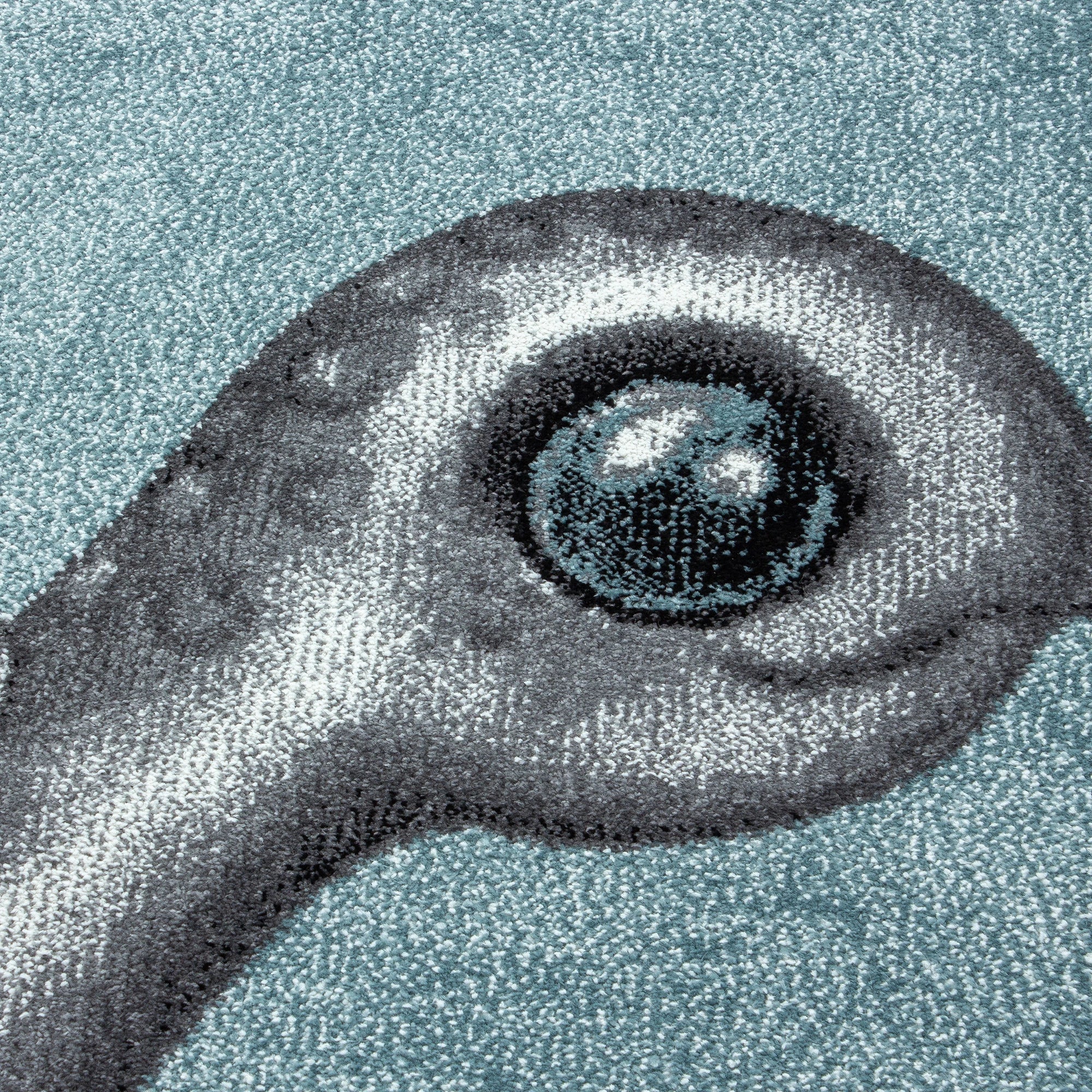 Sweet Turtle Patterned Kids Rug | Blue