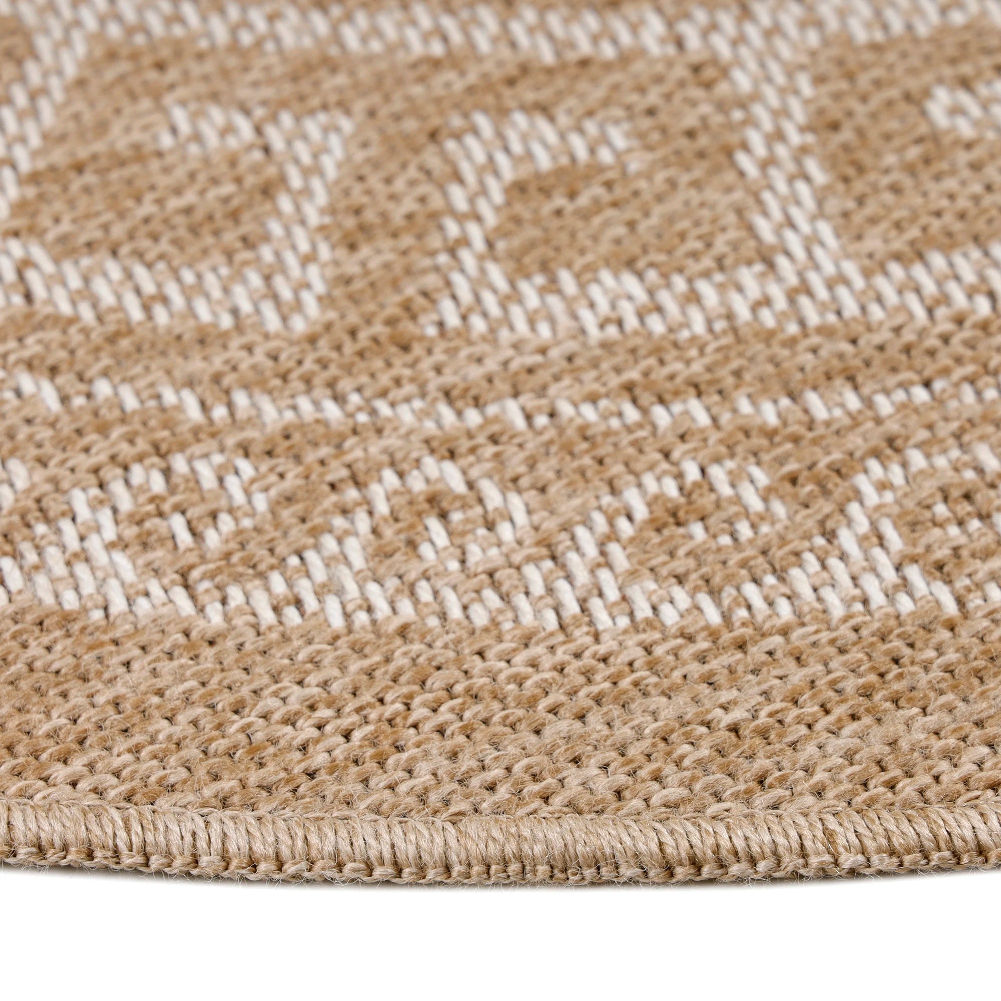 Vintage Jute Chic Round Rug | Beige