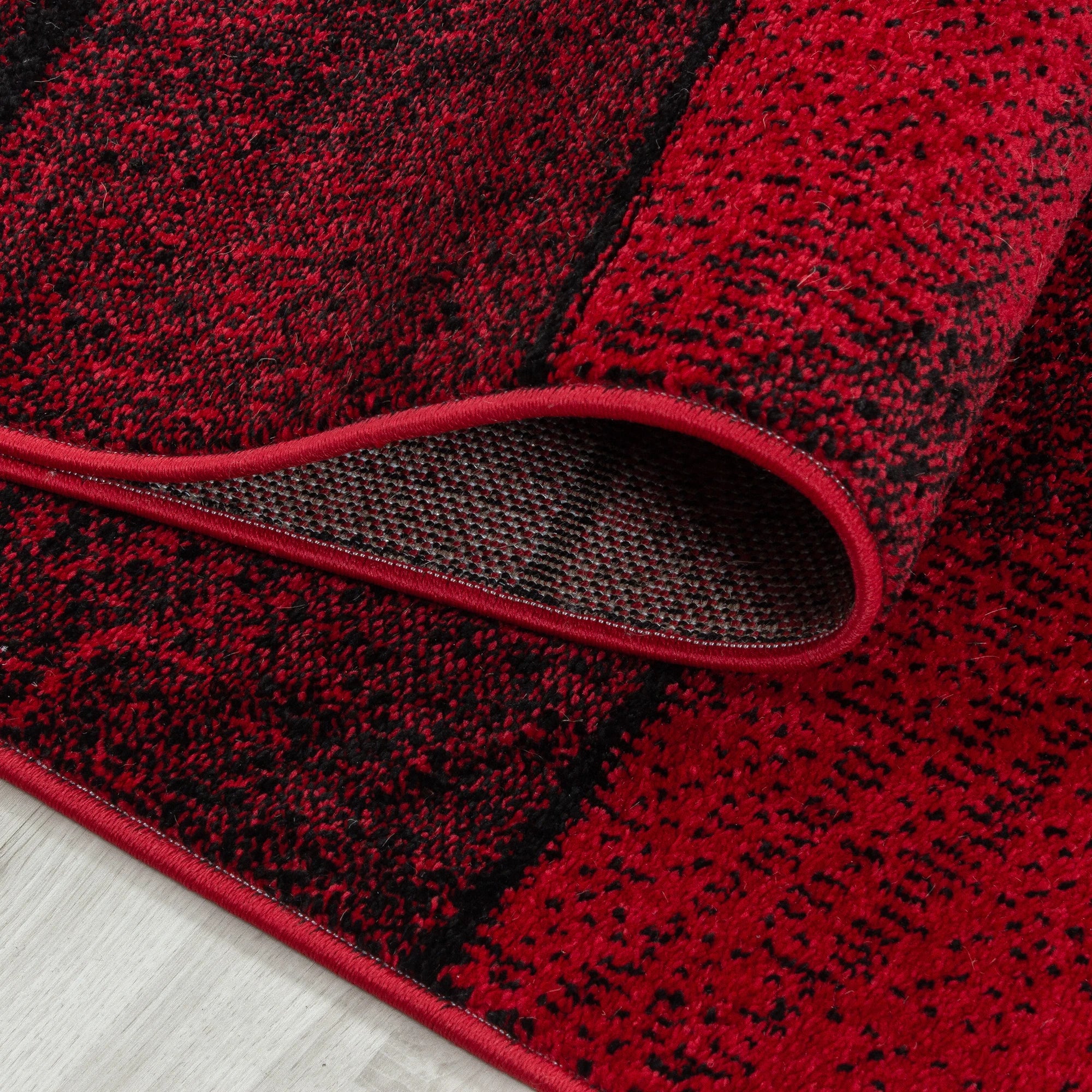 Modern Red Stone Brick Rug