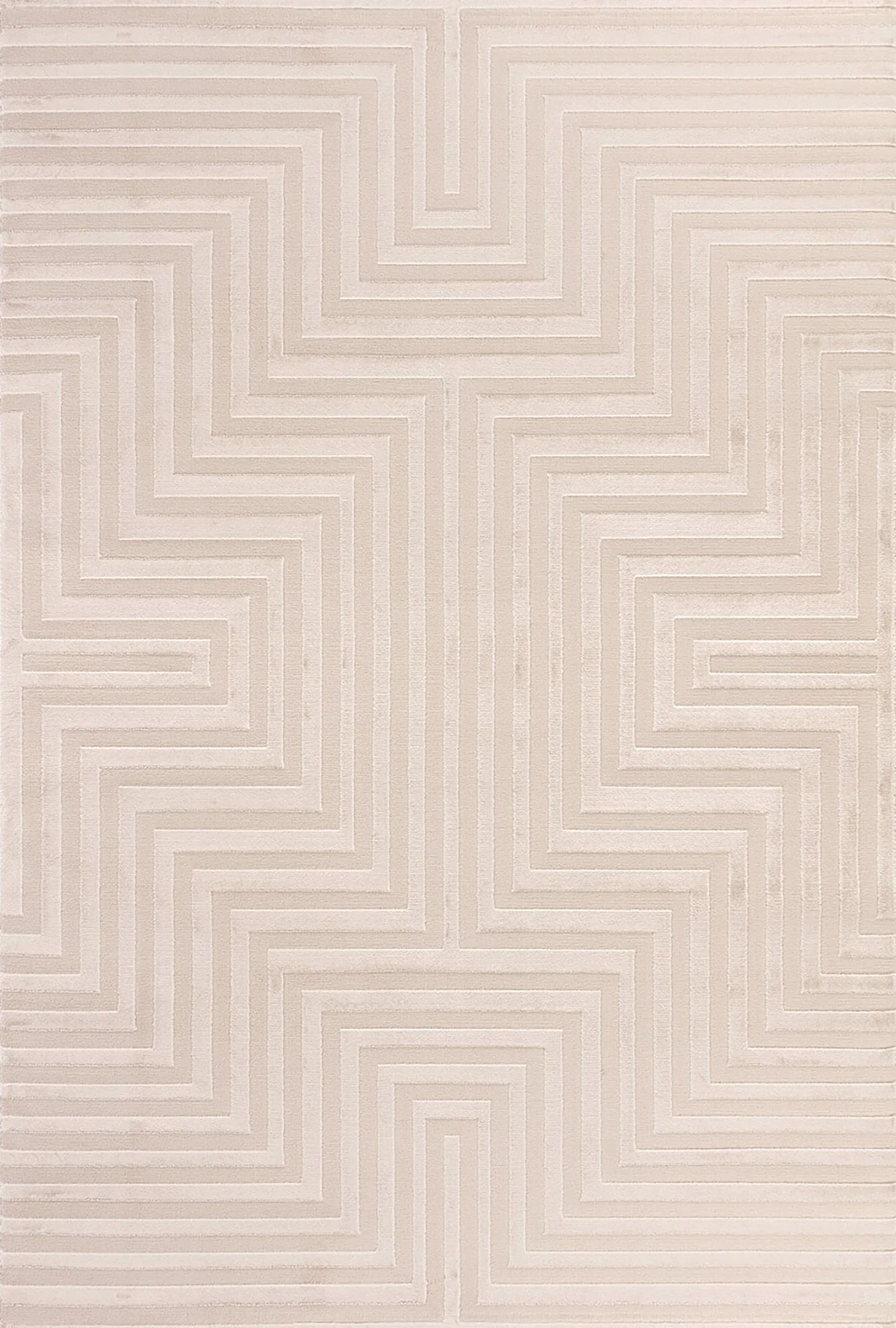 Modern Maze Textured Rug | Beige