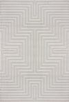 Modern Maze Textured Rug | Silver Silver