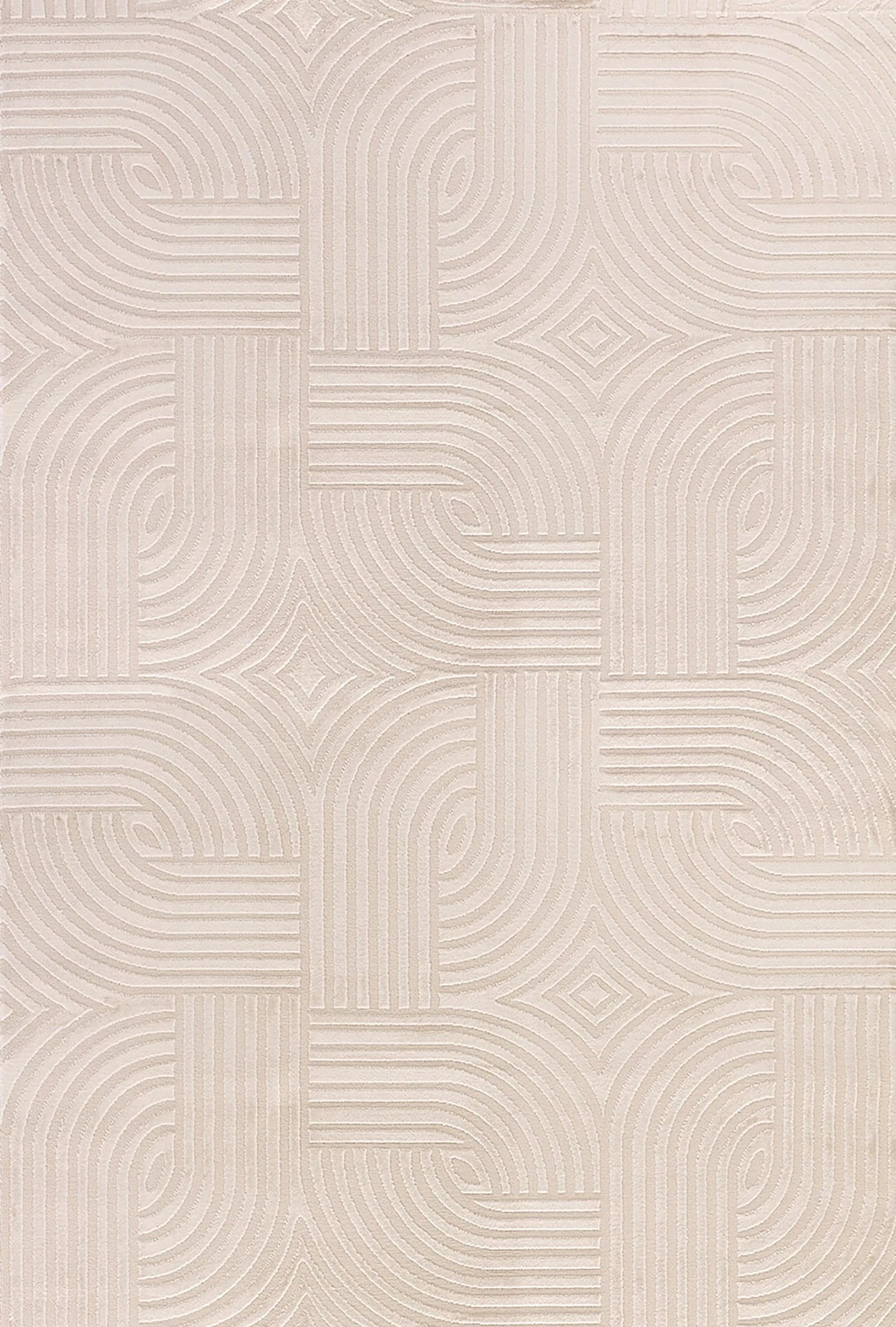 Modern Art Curved Lines | Beige