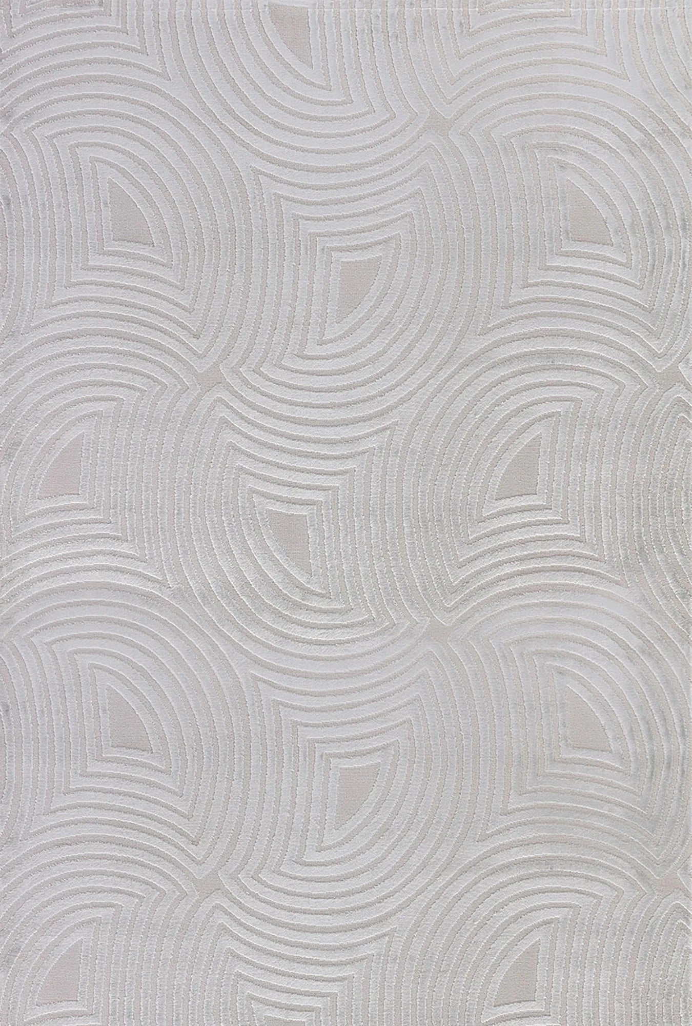 Beige Scallop Textured Rug | Silver