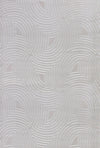 Beige Scallop Textured Rug | Silver Silver