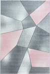 Modern Geometric Rug | Pink & Gray Pink