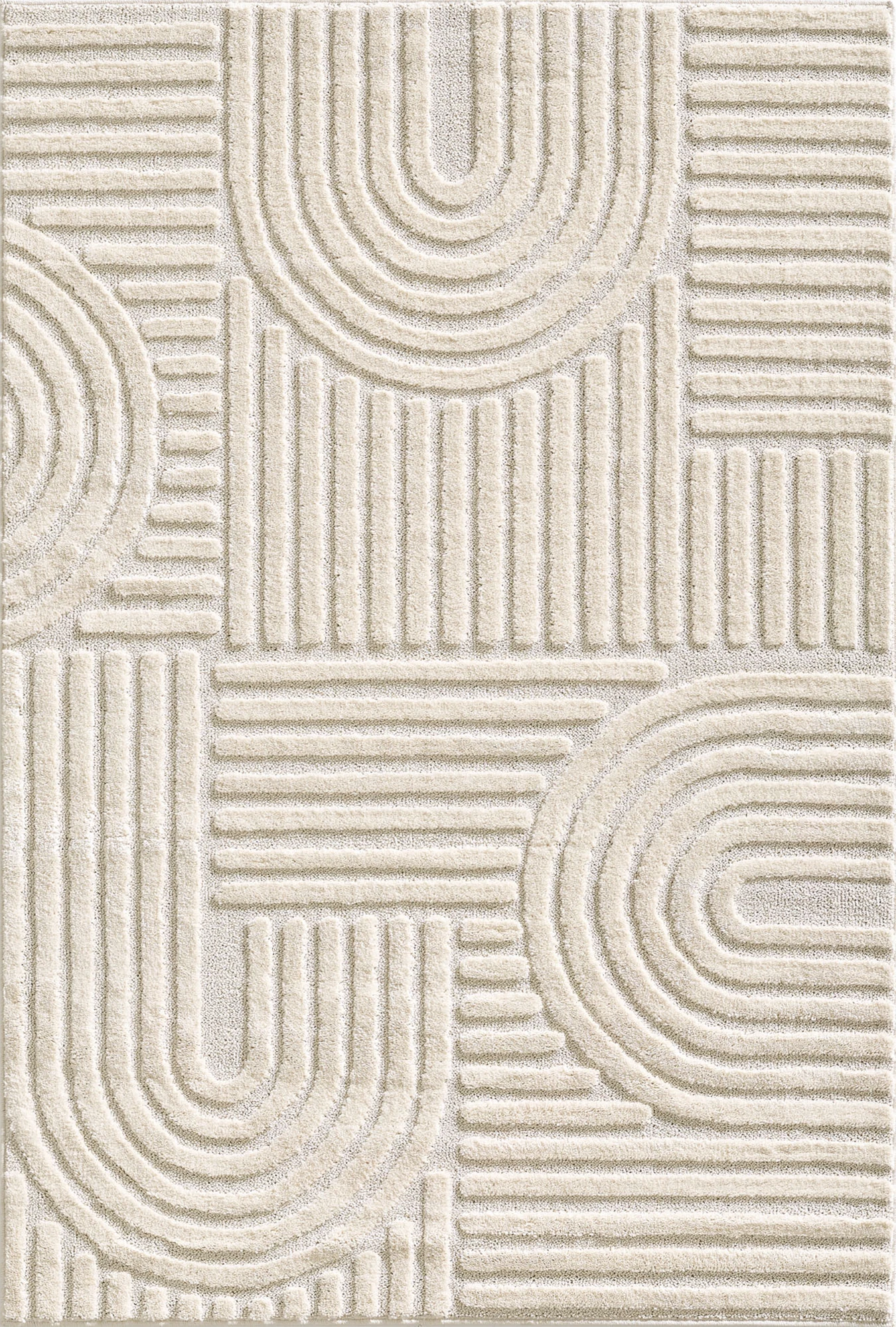 Modern Boho Rug | Cream Scandinavian Design