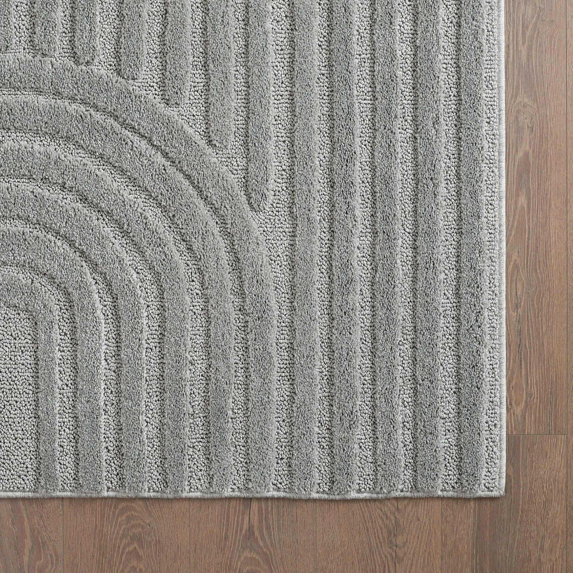 Modern Boho Rug | Silver Scandinavian Design