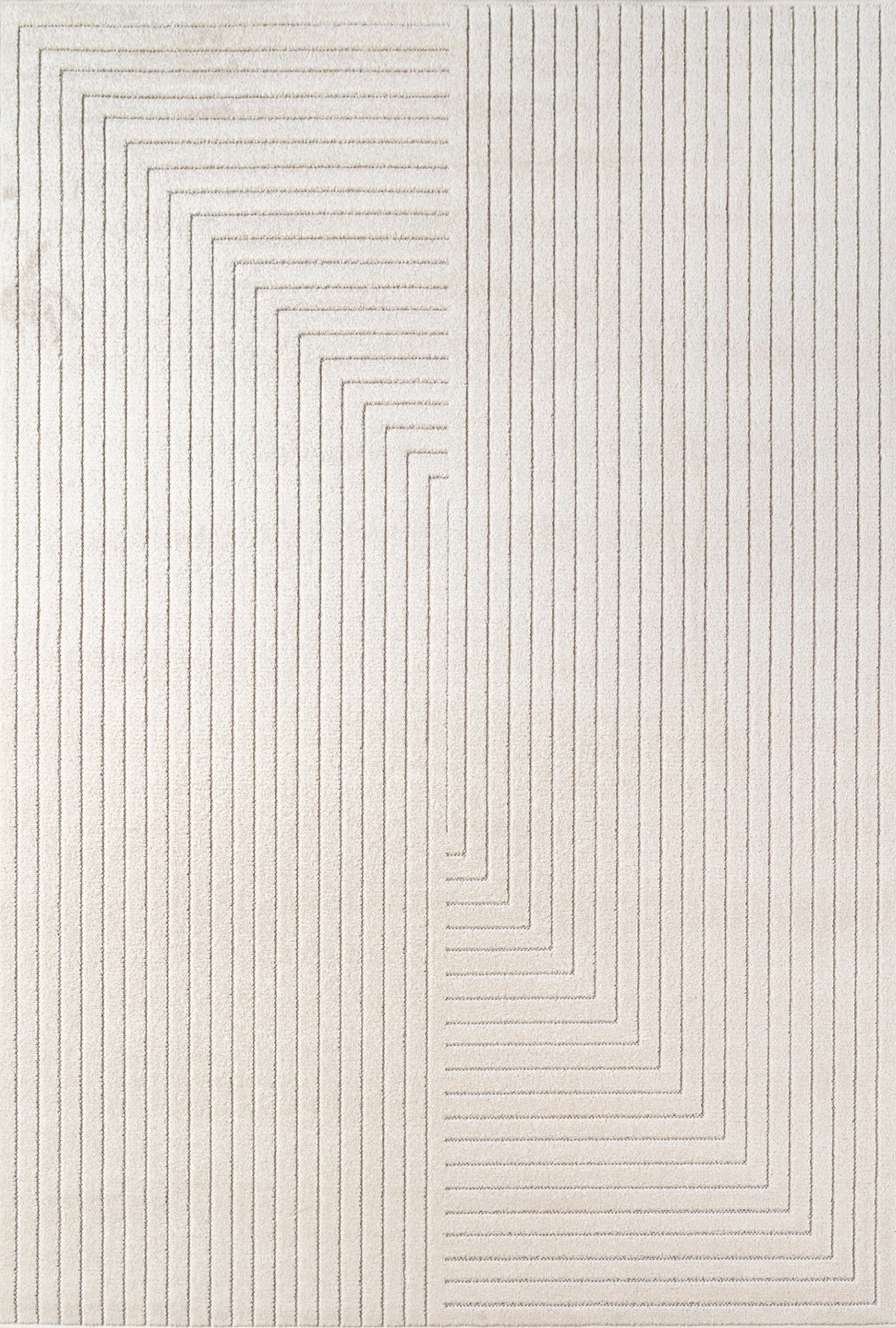 Scandinavian Design Geometric Rug | Cream