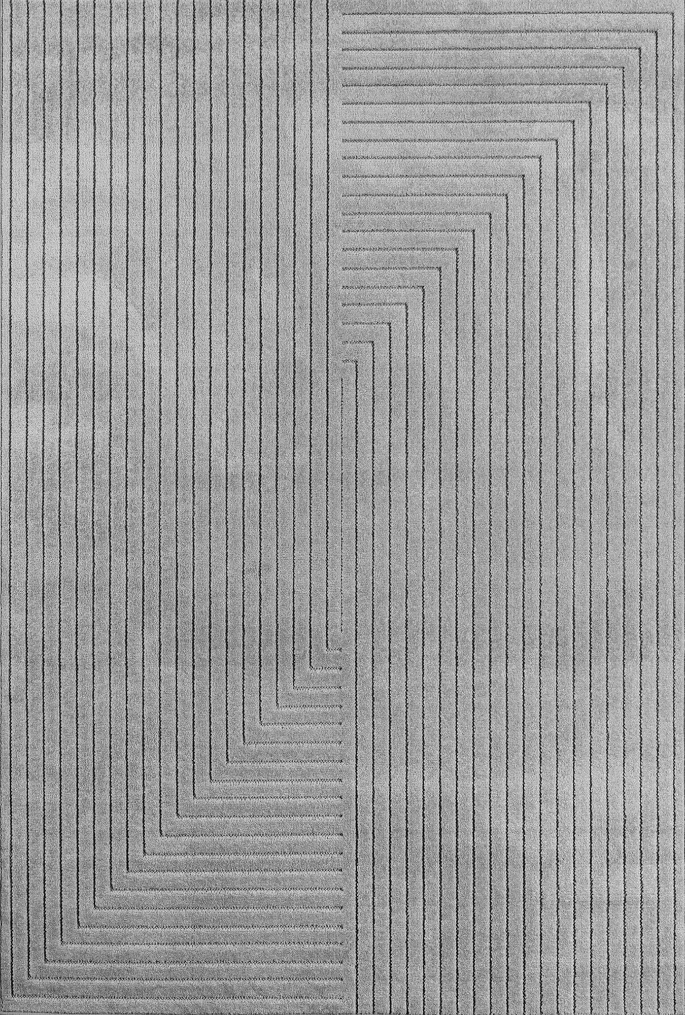Scandinavian Design Geometric Rug | Silver
