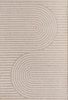 Zen Garden Spiral Pattern Outdoor Rug | Beige 