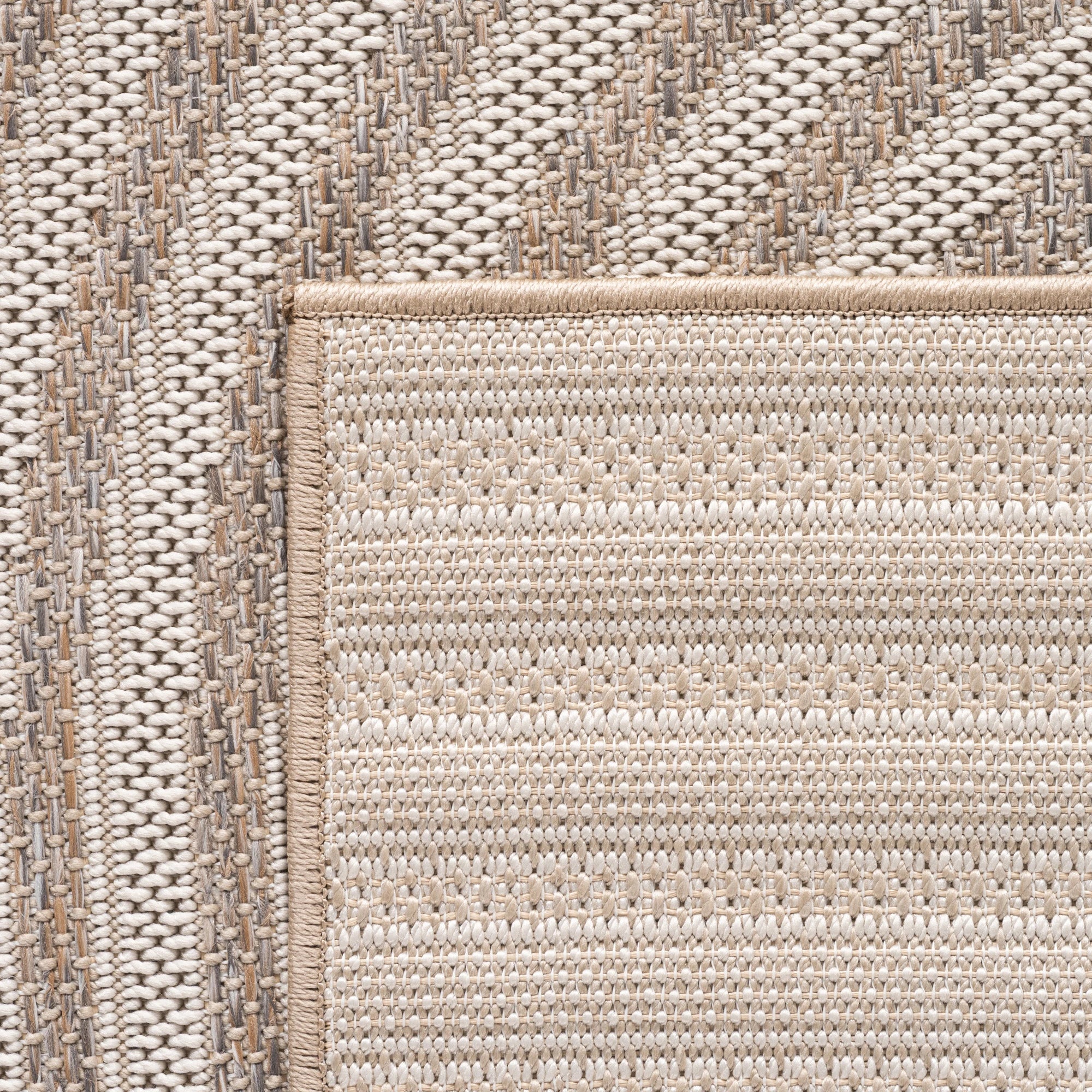 Zen Garden Spiral Pattern Outdoor Rug | Beige