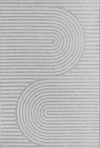 Zen Garden Spiral Pattern Outdoor Rug | Gray Gray
