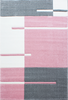 Abstract Glitch Art Geometric Design Rug | Pink 