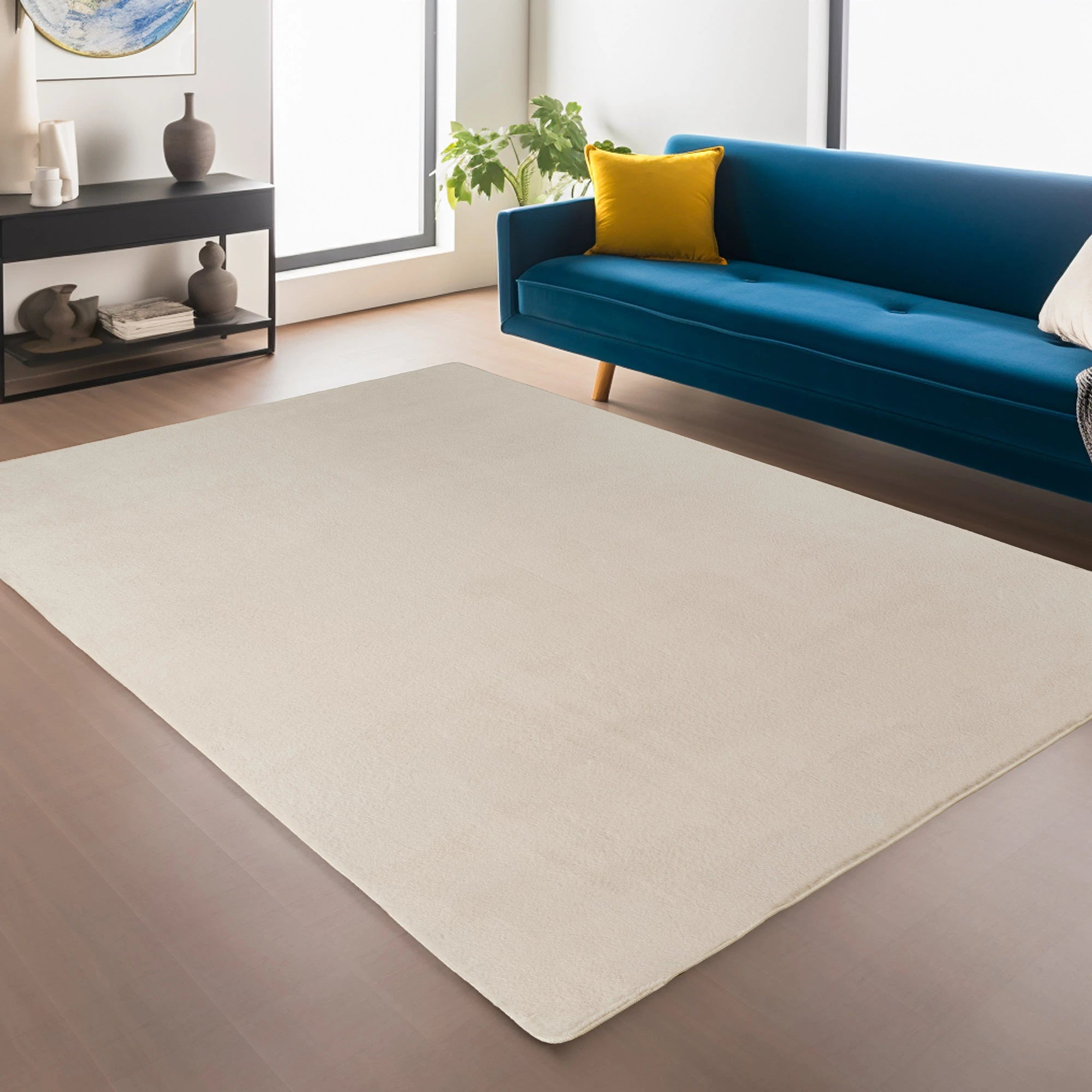 Solid Color Elegant Premium | Cream Rug