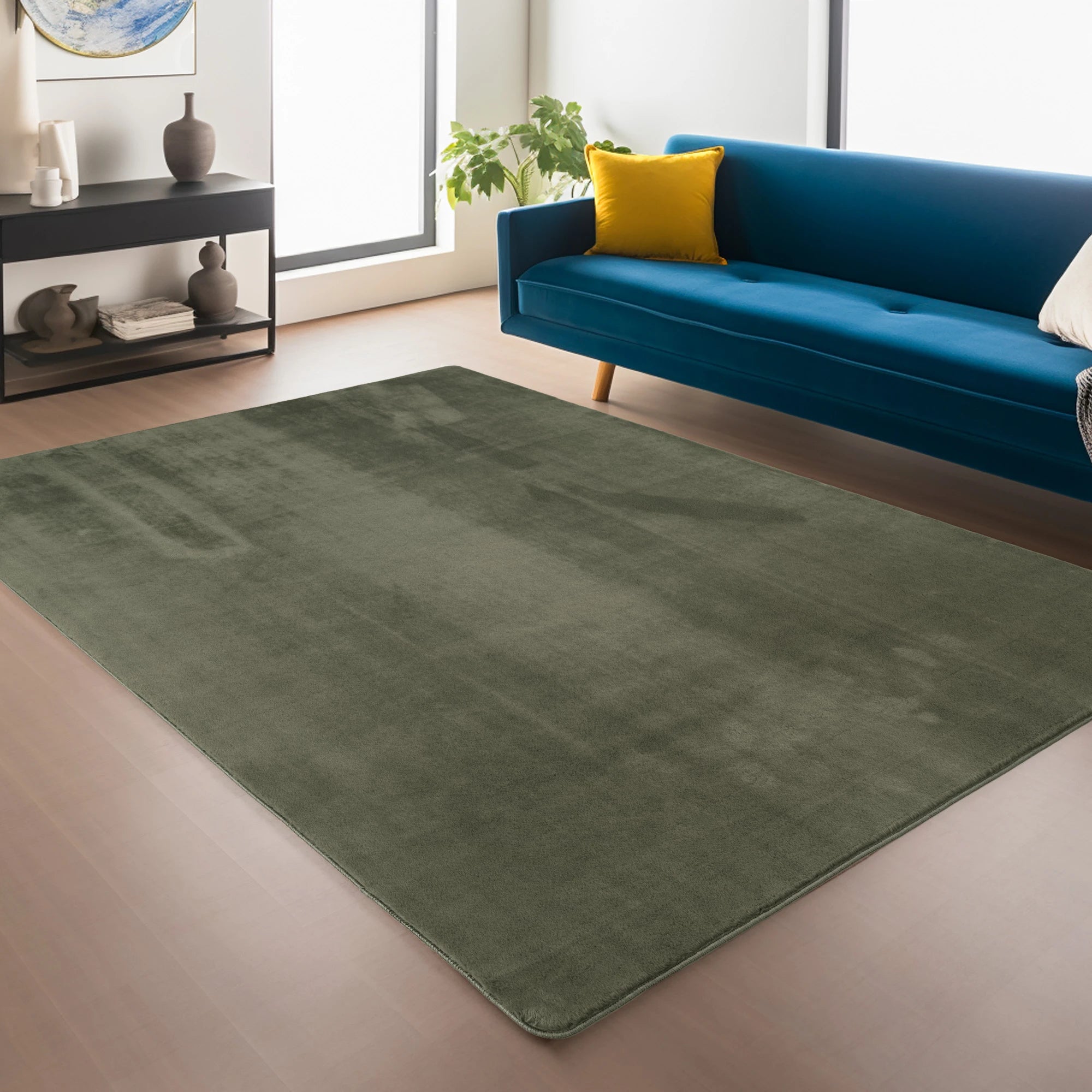 Solid Color Elegant Premium | Green Rug
