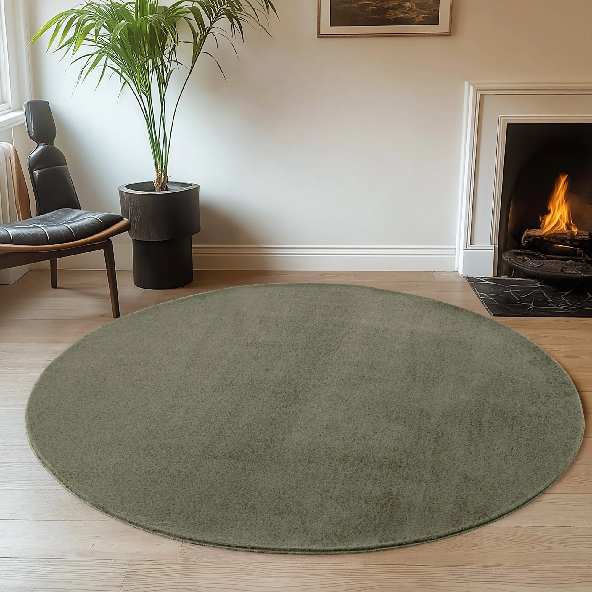 Solid Color Elegant Premium | Green Rug