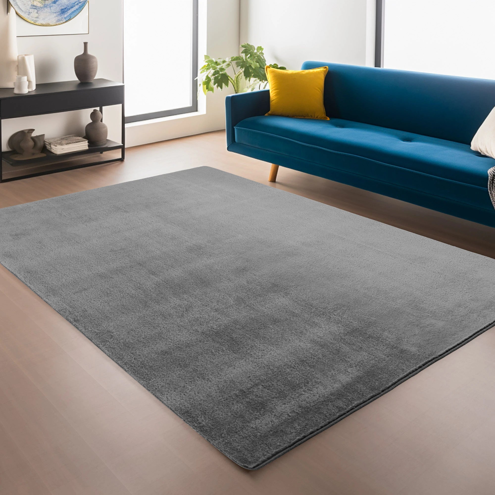 Solid Color Elegant Premium | Gray Rug