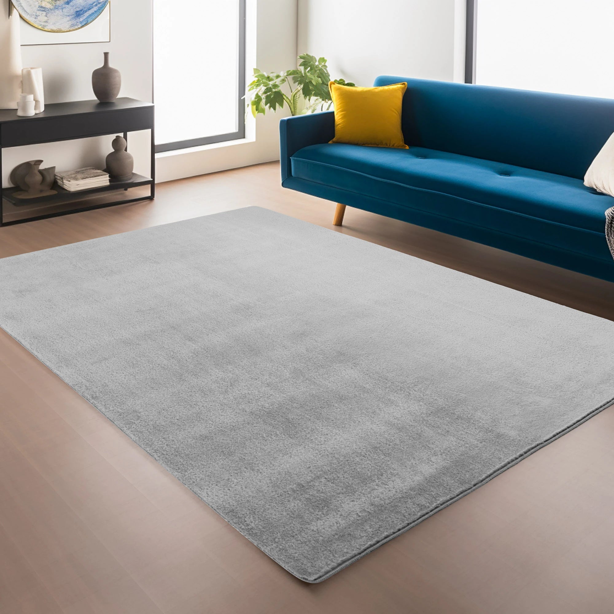Solid Color Elegant Premium | Silver Rug