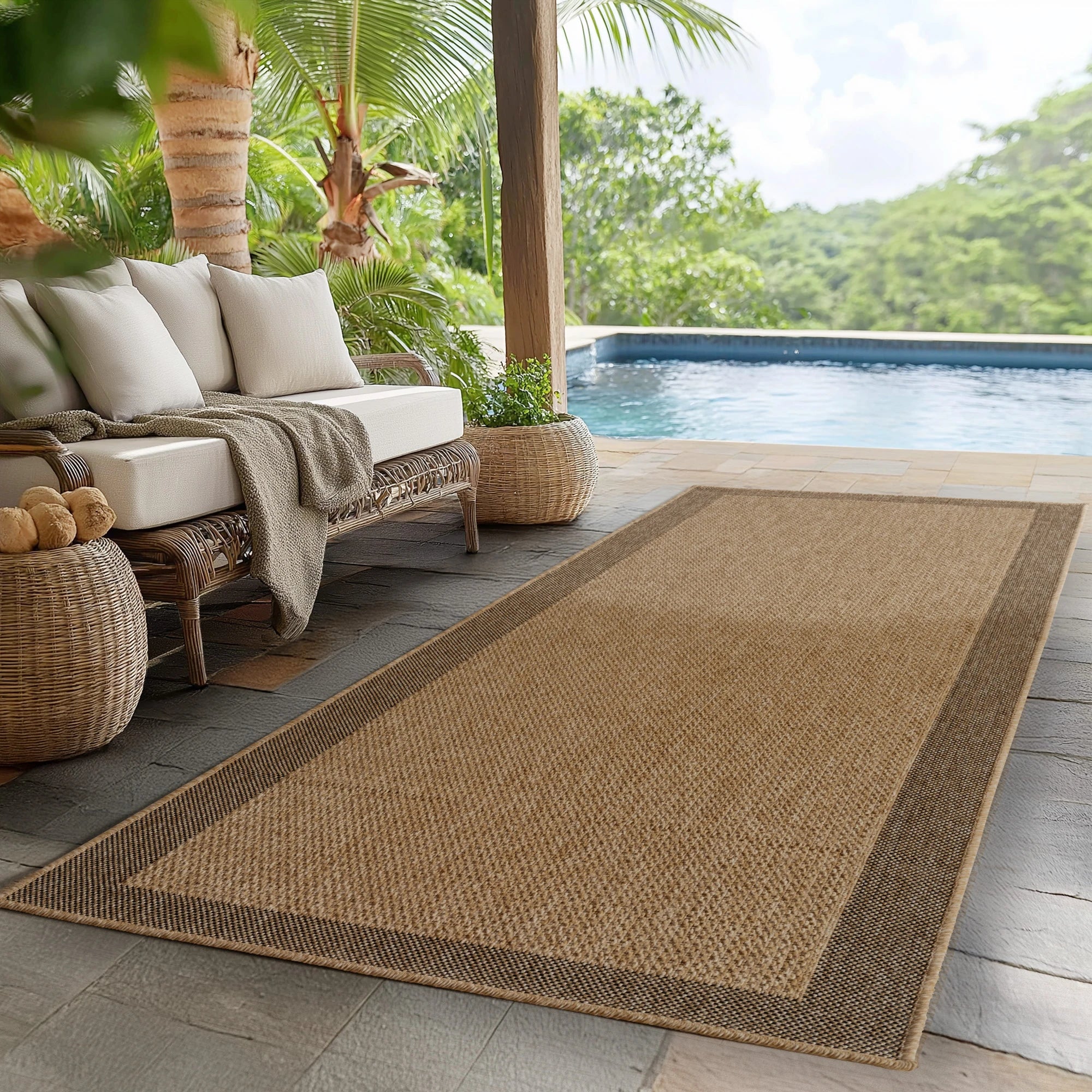 Jute-optik Contemporary Area Rug Modern | Beige