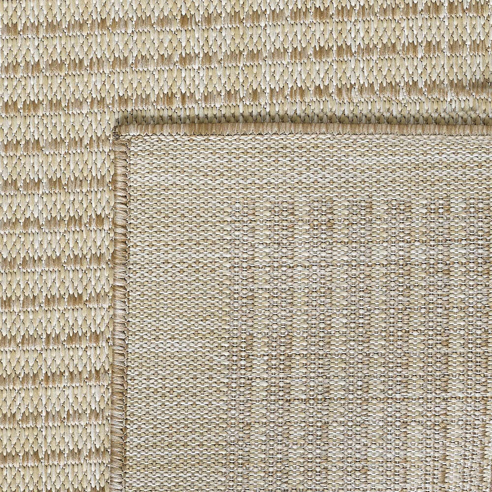 Flatweave Minimalist Woven Area Rug | Beige