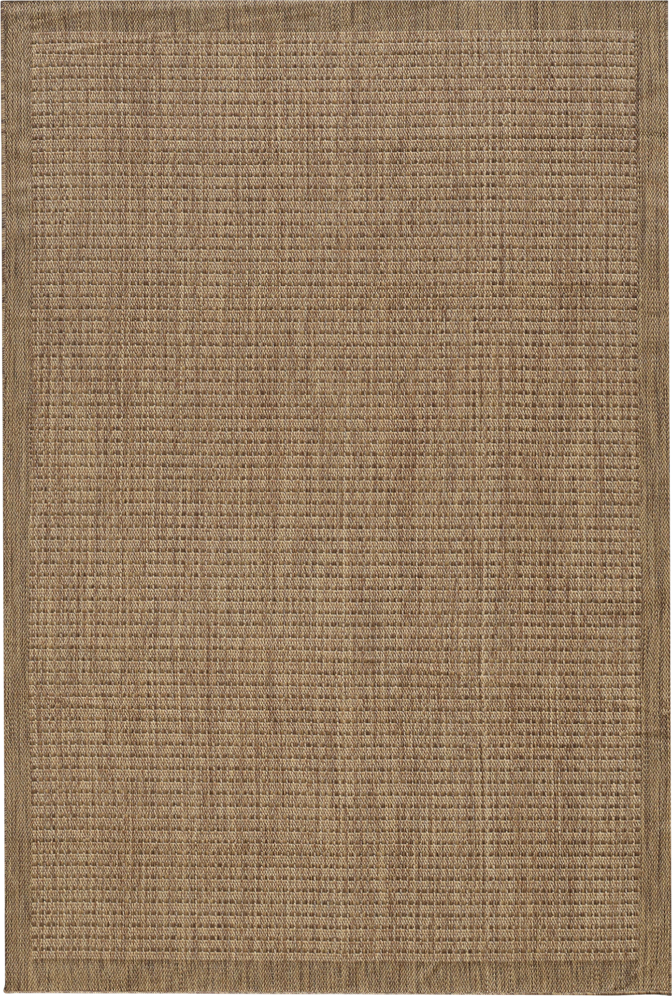 Flatweave Minimalist Woven Area Rug | Brown