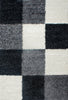 Grid Checkered Chic Floor Rug | Black 