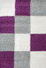 Grid Checkered Chic Floor Rug | Violet 