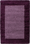 Bordered Elegant Area Rug Modern | Violet Violet / Purple
