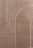 Modern Grooved Wavy Line Area Rug | Beige 