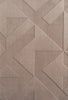 Minimalist Etched Block Design Rug | Beige 