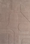 Minimalist Line Art Geometric Rug | Beige Beige