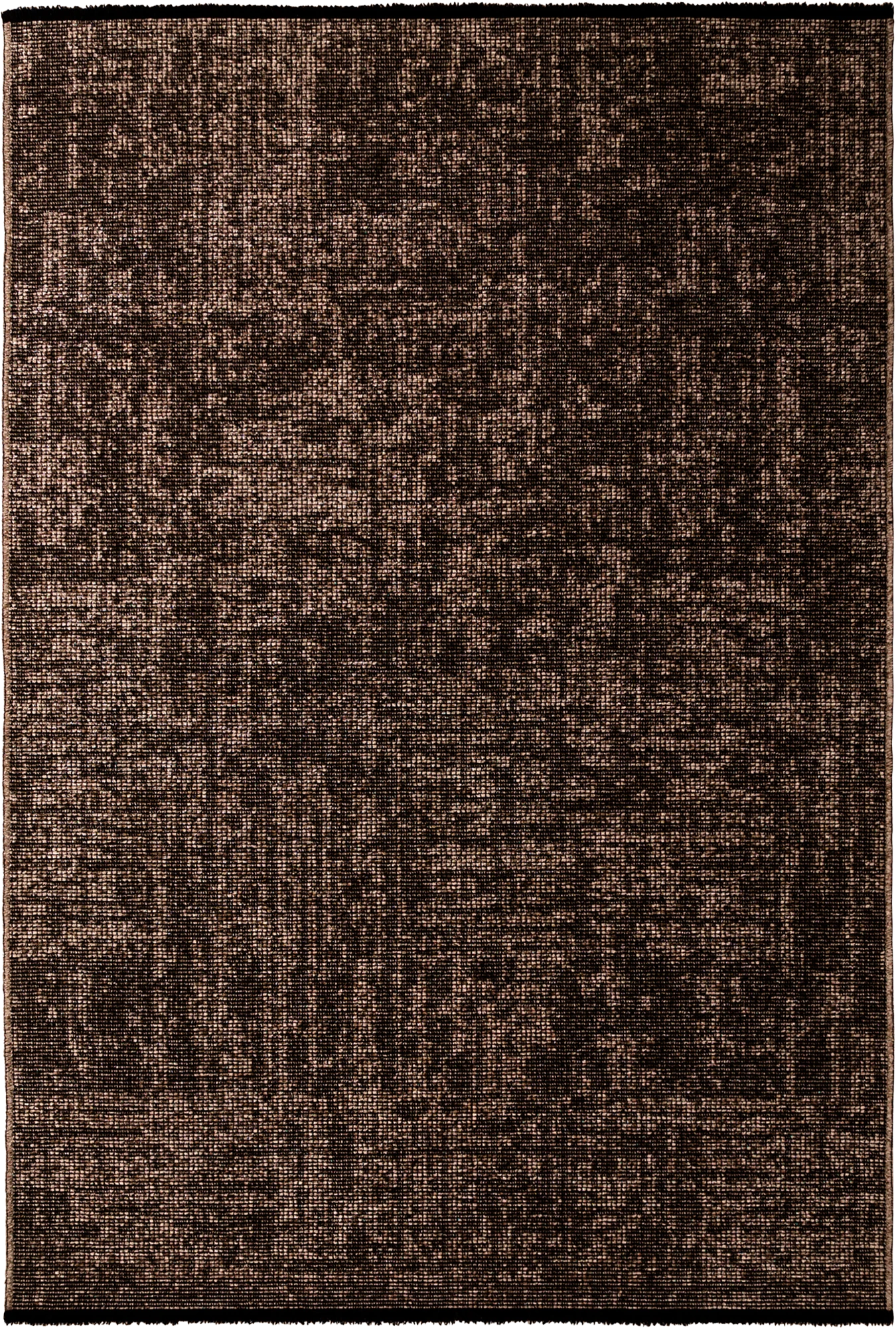 Modern Ribbed Textured Rug | Brown