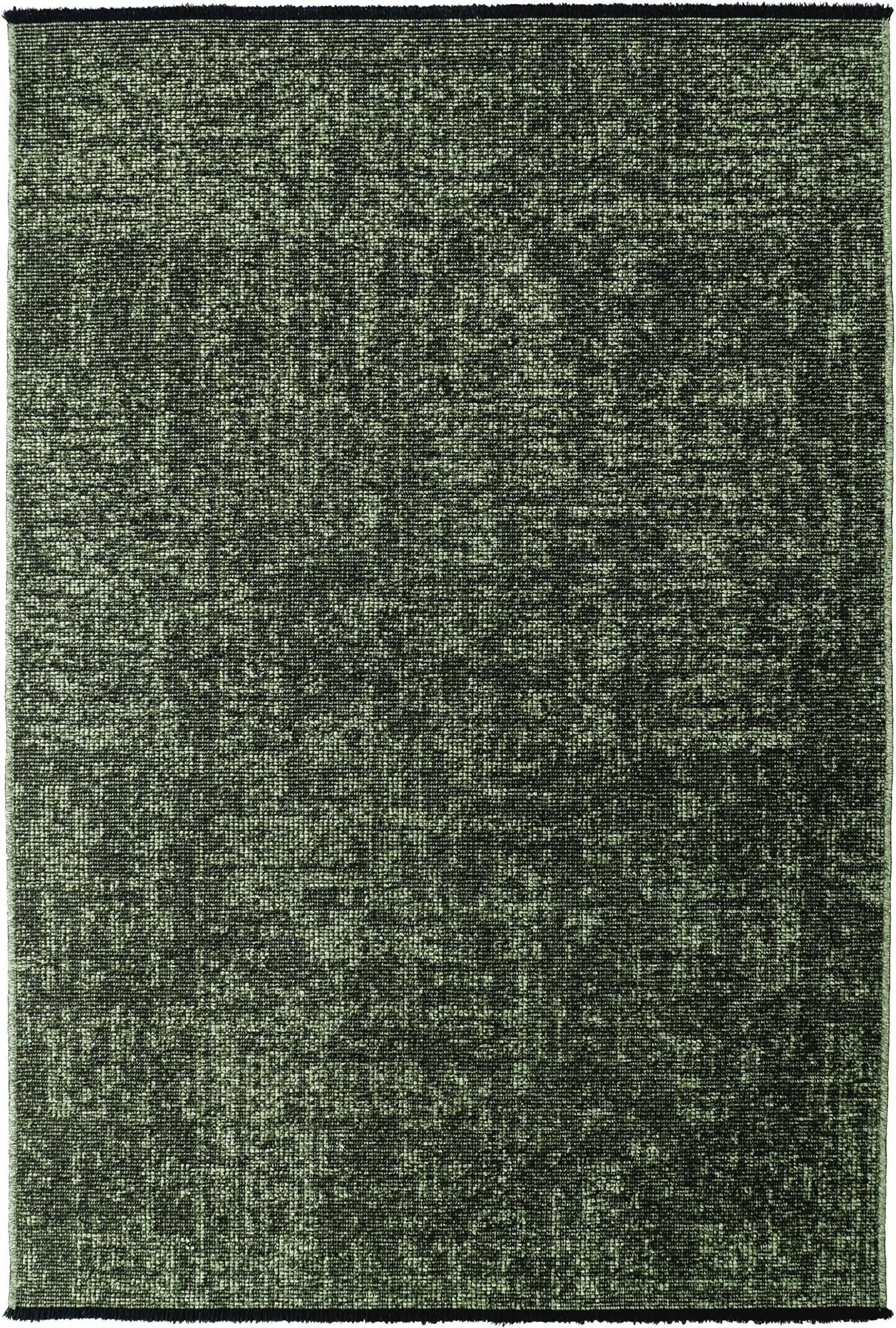 Modern Ribbed Textured Rug | Green