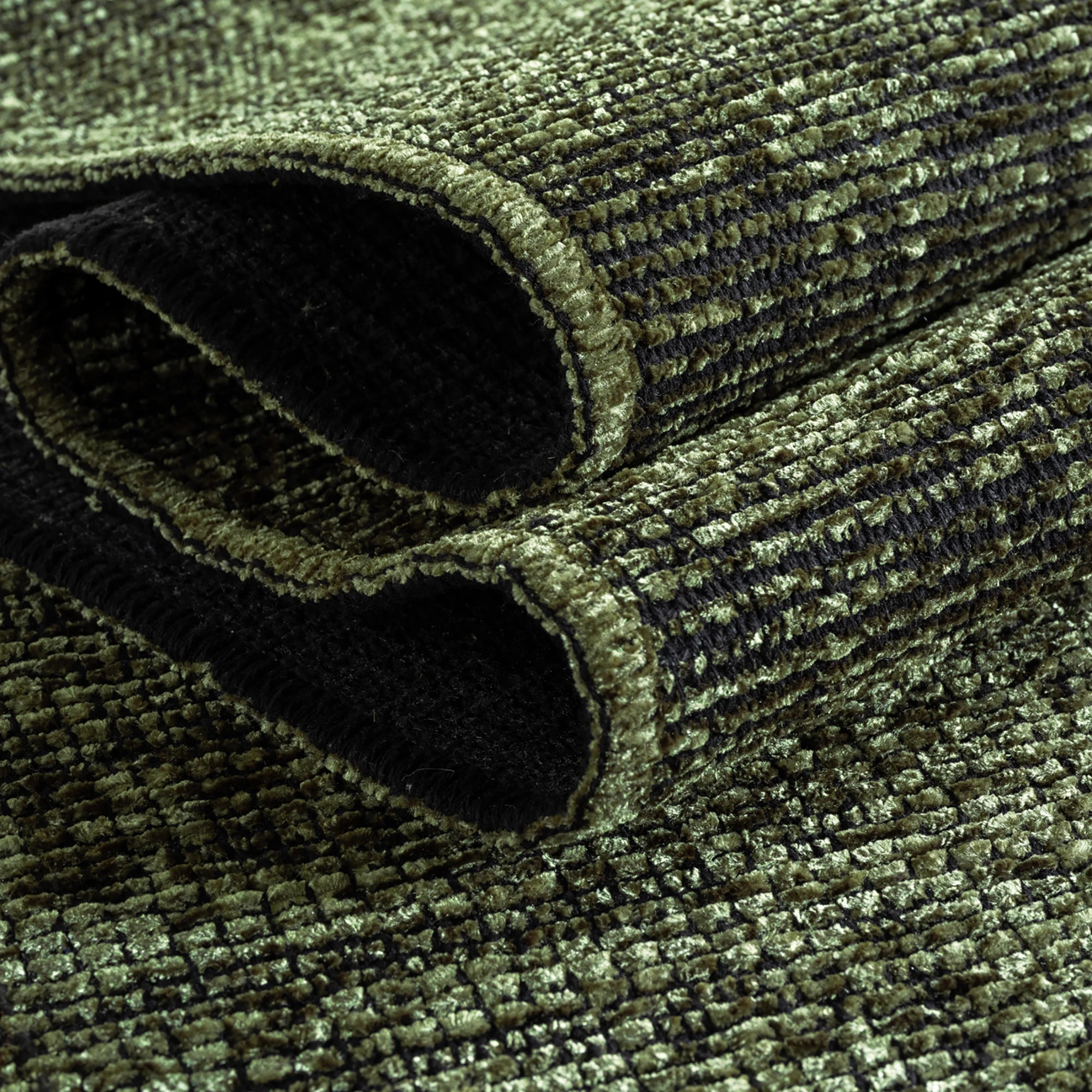 Modern Ribbed Textured Rug | Green