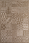 Plaid Checkerboard Patio Rug | Beige Beige