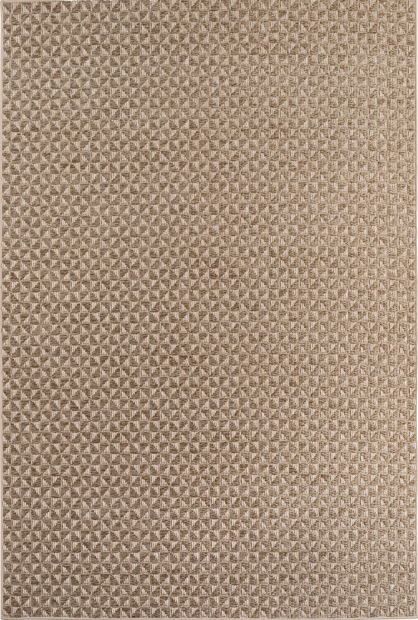 Durable Patio Solid Flatweave Area Rug | Beige