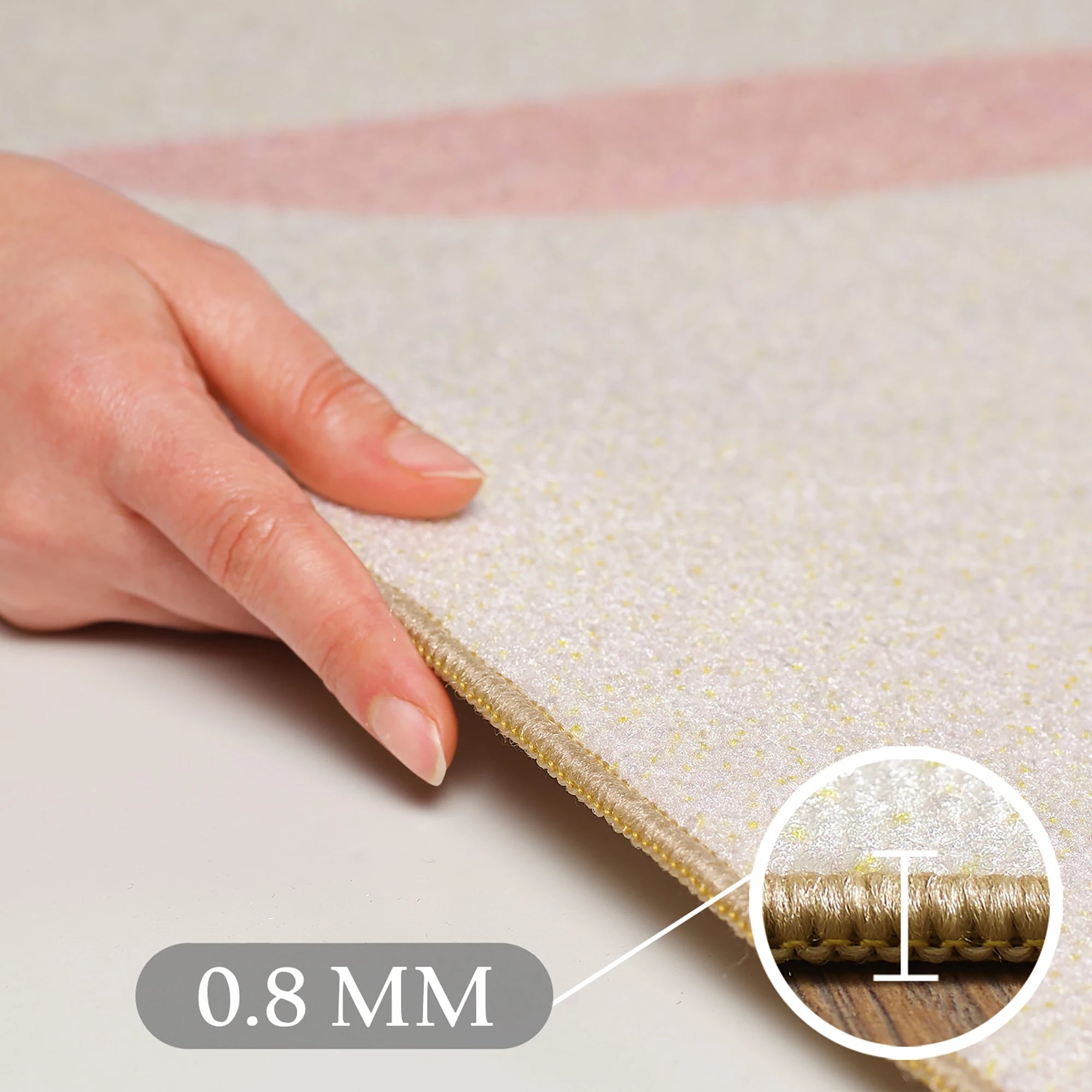 Cute Spiral Sun Starry Nursery Kids Room Rug | Cream