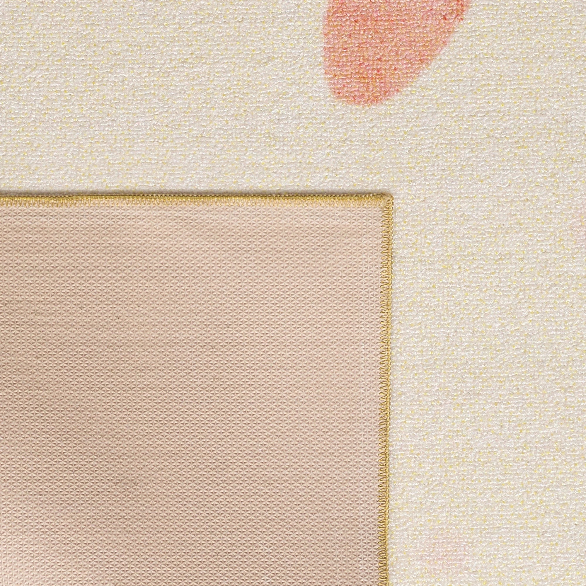 Cute Spiral Sun Starry Nursery Kids Room Rug | Cream