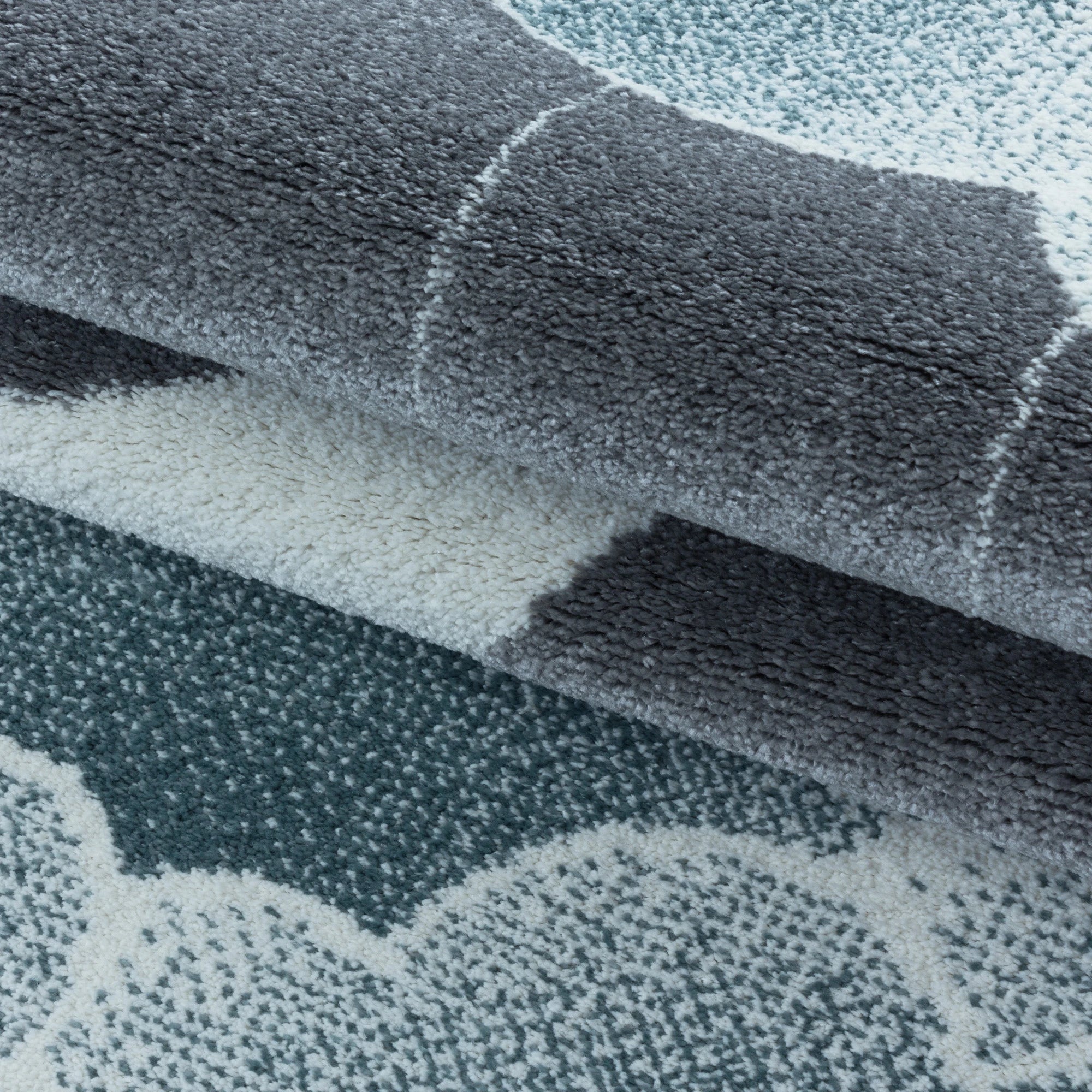 Night Sky Cloud Pattern Playroom Kids Rug | Blue