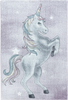 Majestic Unicorn Rainbow Mane Kids Rug | Pink 