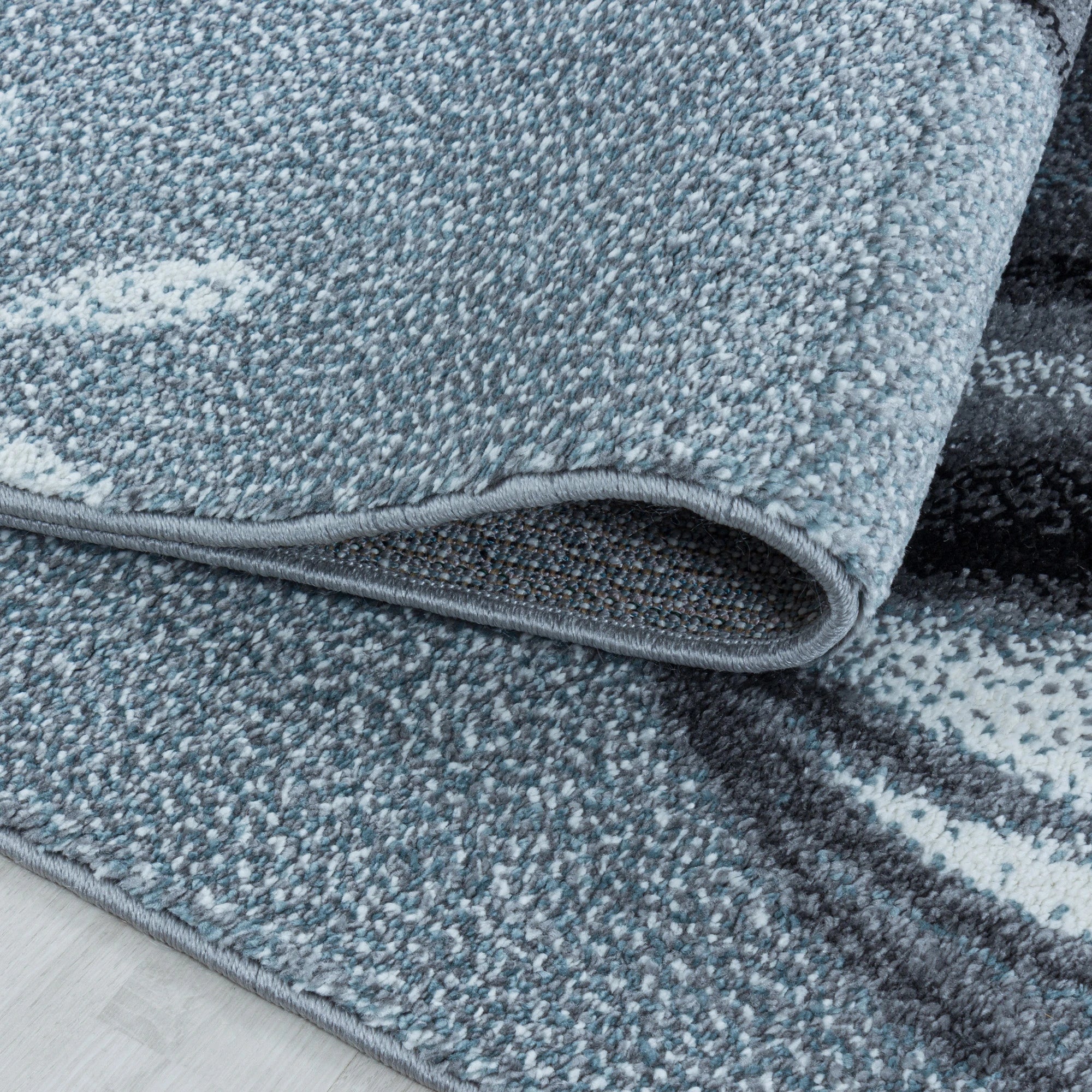 Adorable Bunny Rabbit Portrait Kids Rug | Blue