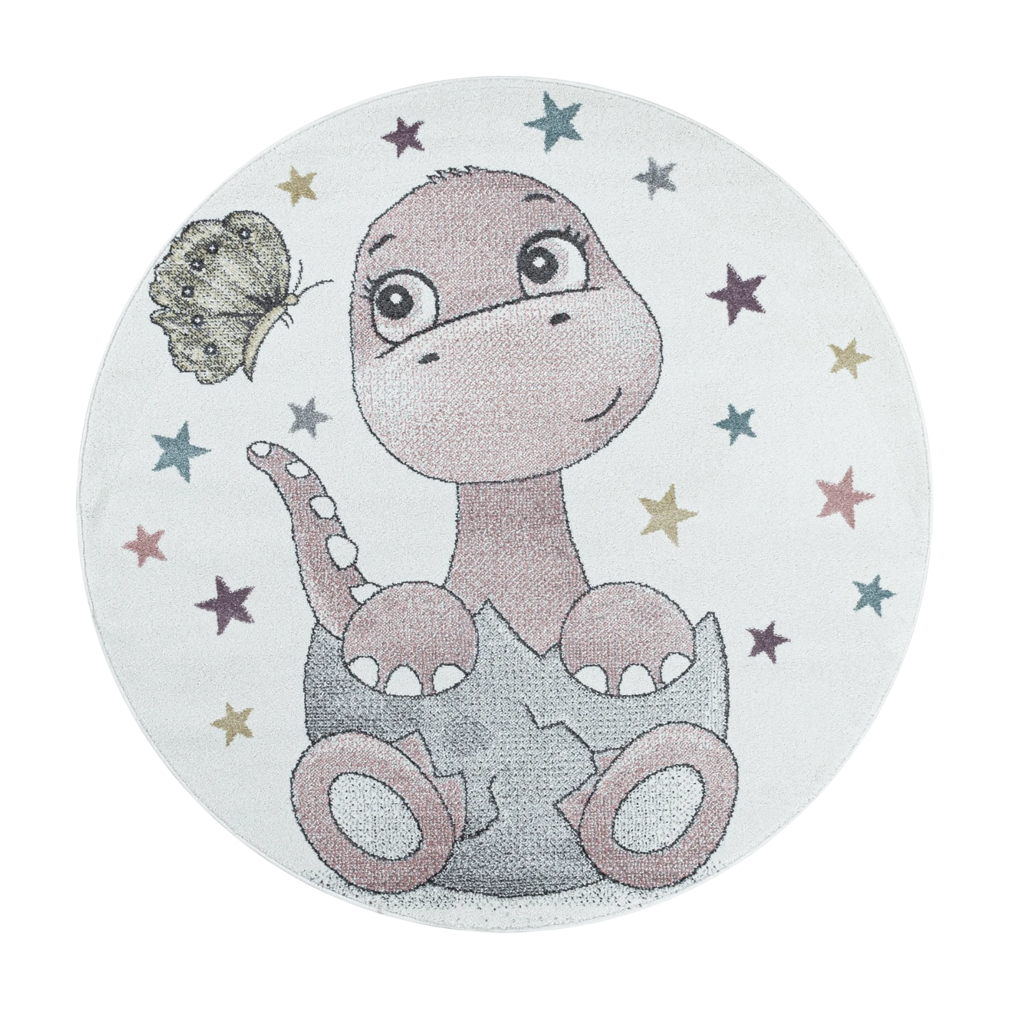 Dino Egg & Butterfly Playroom Rug | Pink